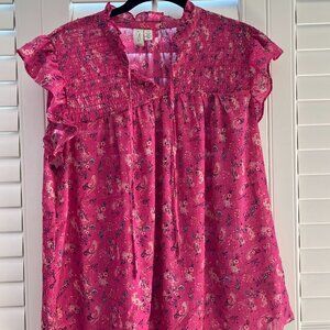 Lightweight Tie Neck Blouse Size Large